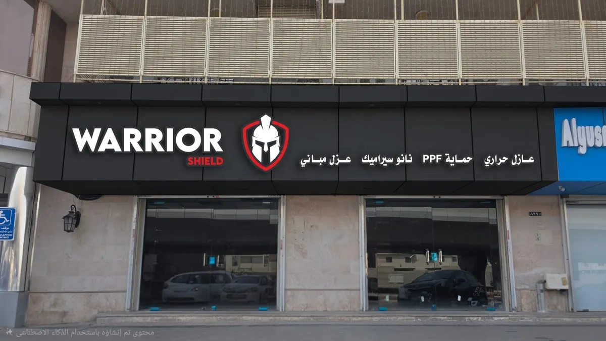 واجهة Warrior Shield لحماية السيارات في حي الربوة بجدة